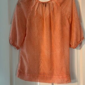 Banana Republic Orange Swirl Blouse